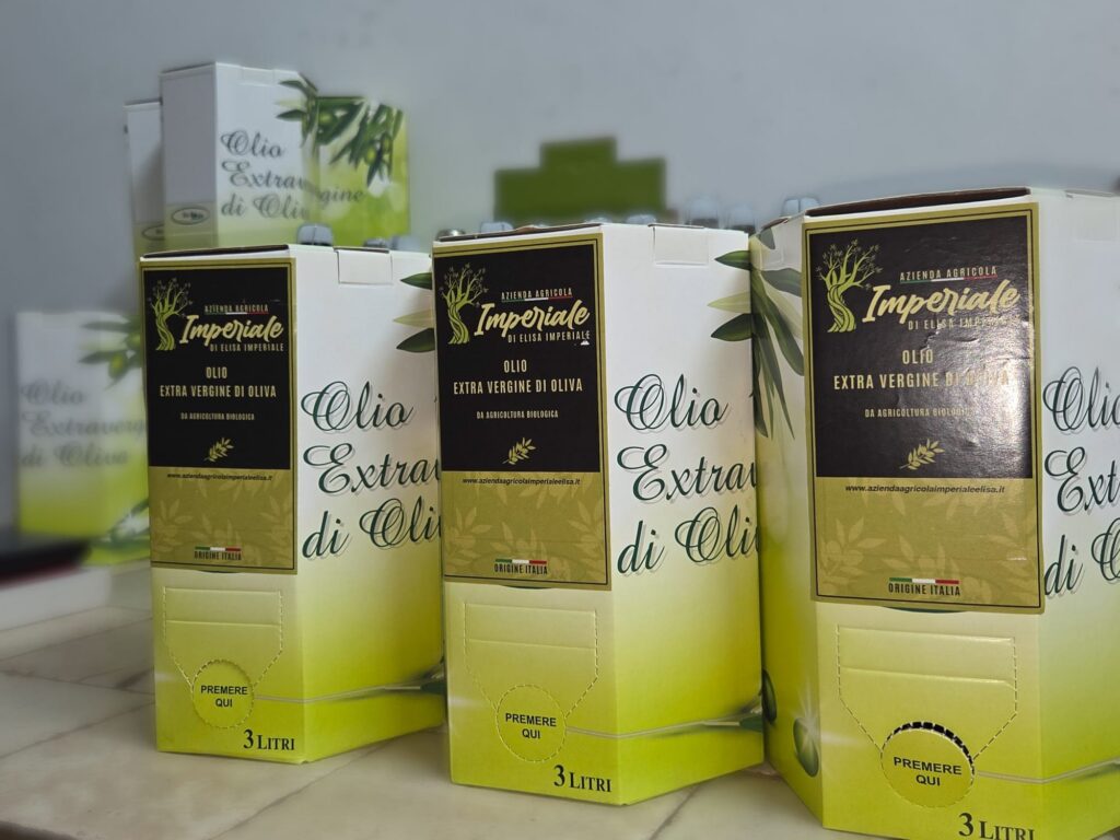 Olio Extravergine d'oliva biologico in Prisma box
